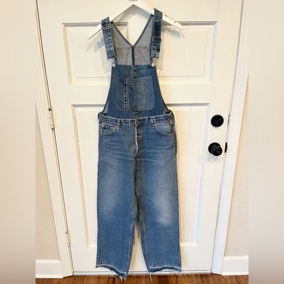 New Re/Done Levi’s Blue Overalls Jean Jumpsuit - Picture 1 of 7